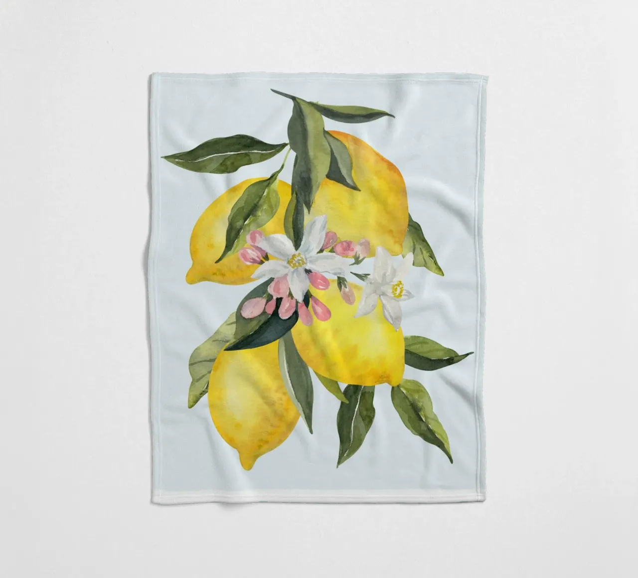 Zitrone Poster, Zitrone Dekoration, Obst Wandkunst, Italien Drucke Fleecedecke von Bella Studio