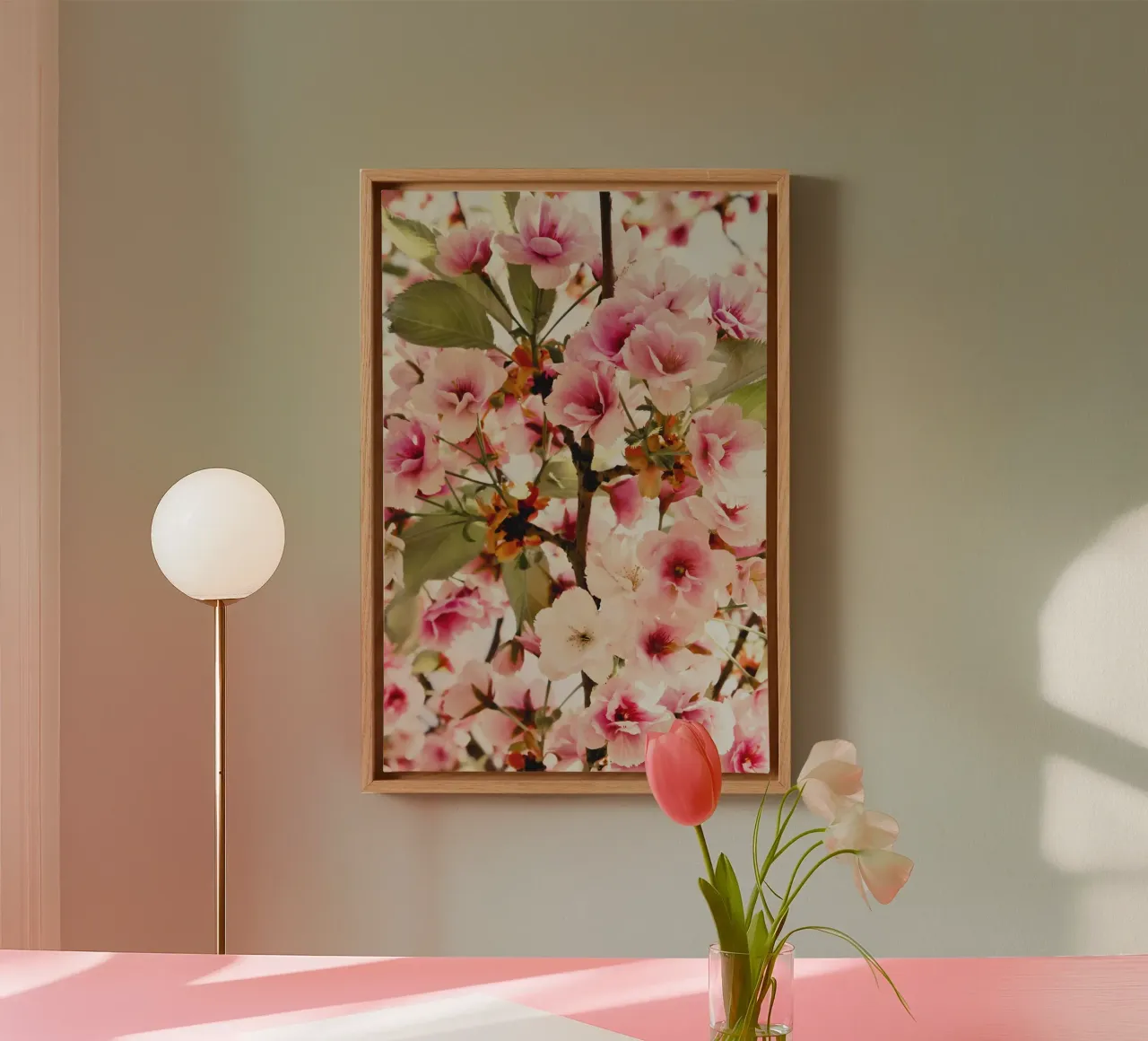 Whispers of Spring canvas with Floater frame by PhotoVibe Decor