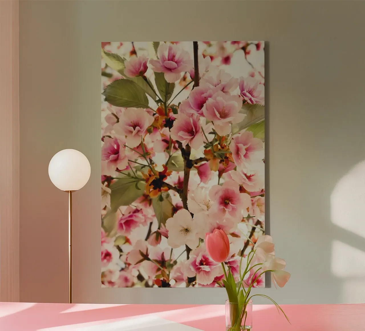 Whispers of Spring canvas with Floater frame by PhotoVibe Decor