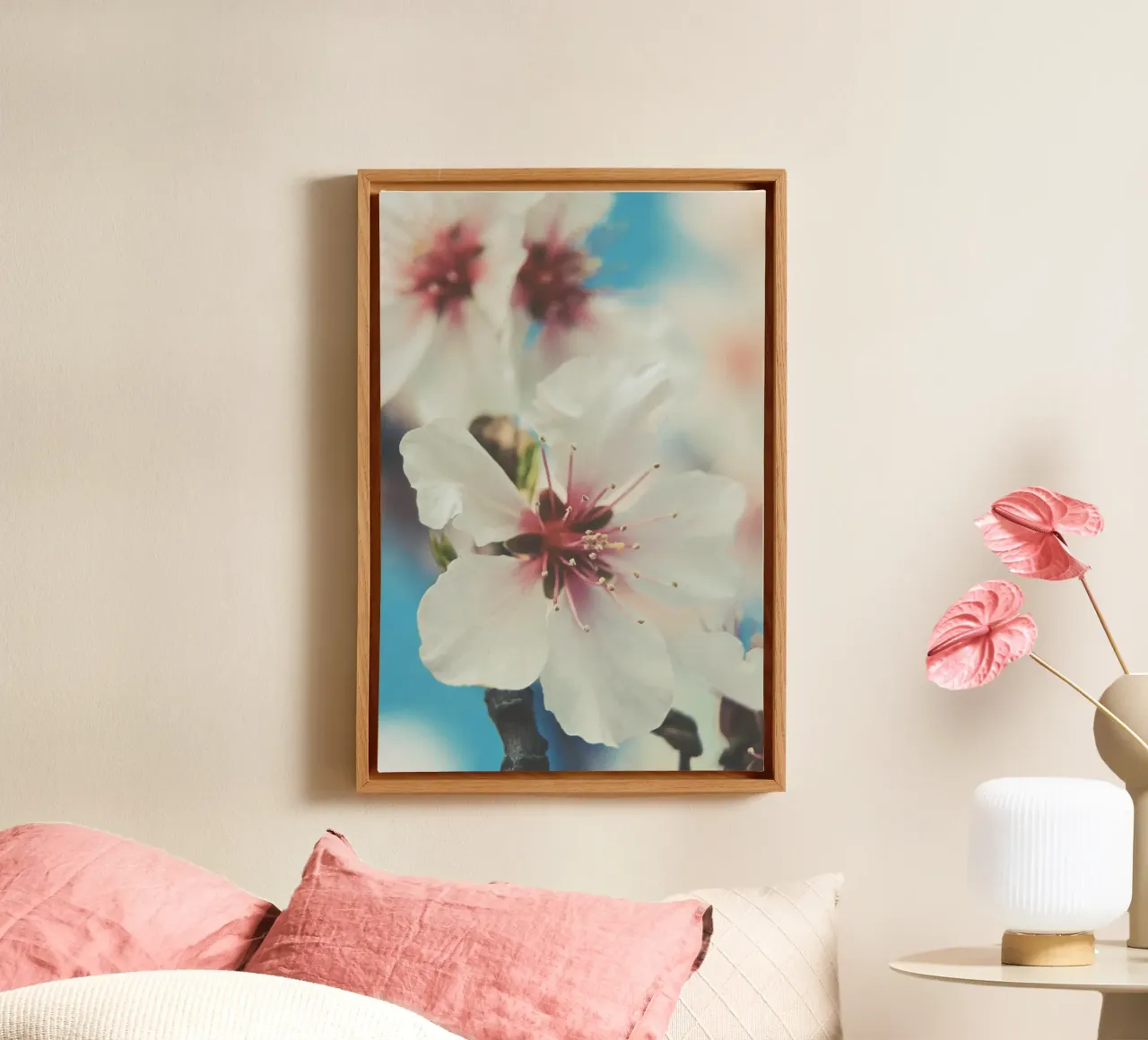 Whispers of Spring canvas with Floater frame by PhotoVibe Decor
