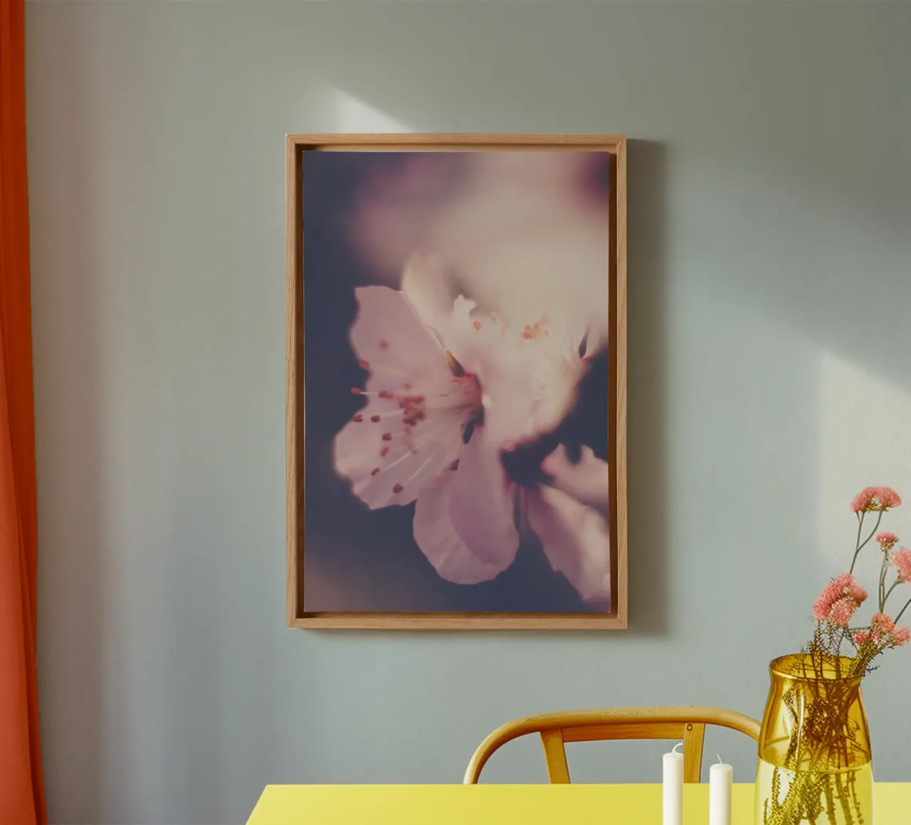 Whispers of Spring canvas with Floater frame by PhotoVibe Decor