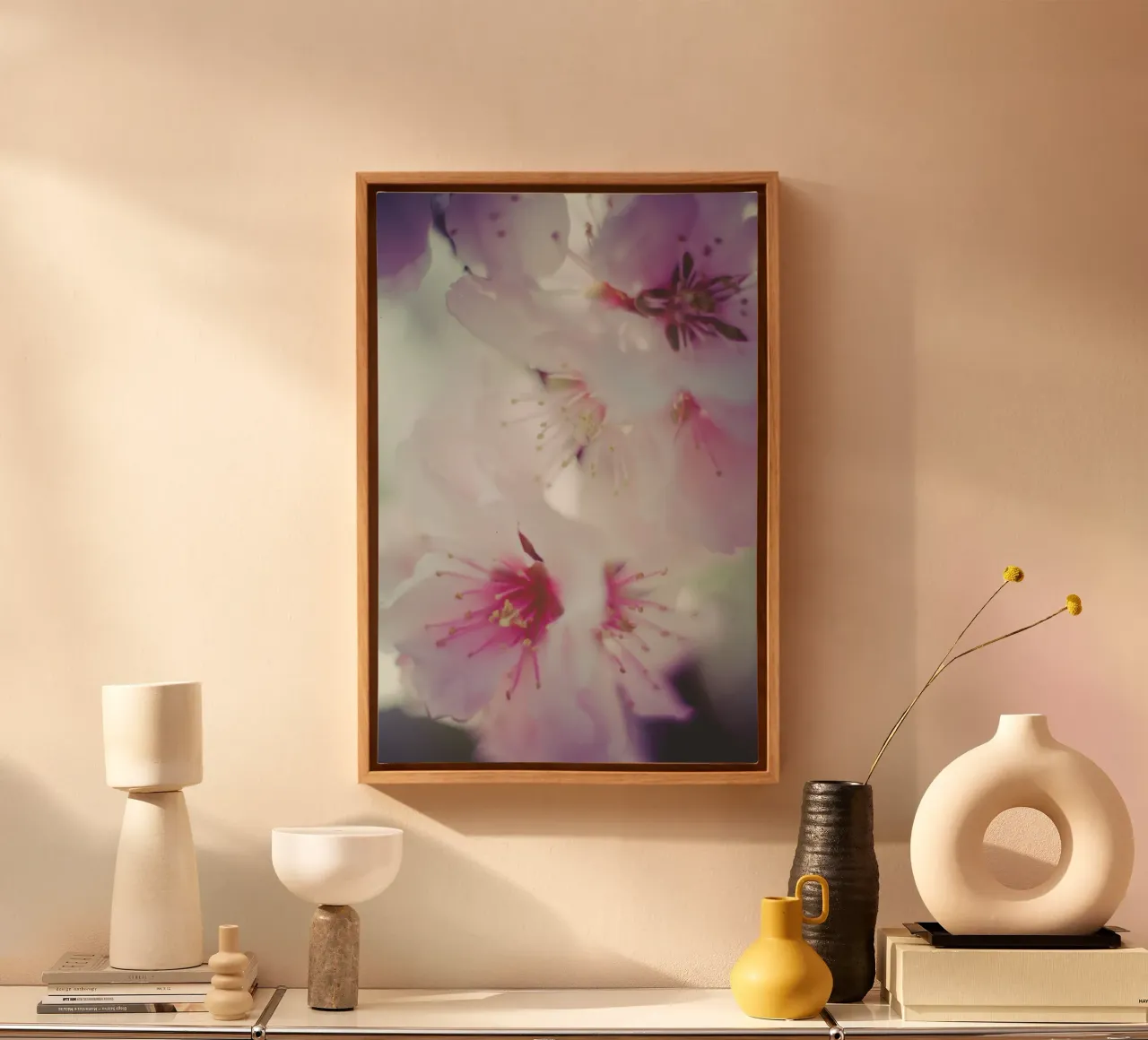 Whispers of Spring canvas with Floater frame by PhotoVibe Decor