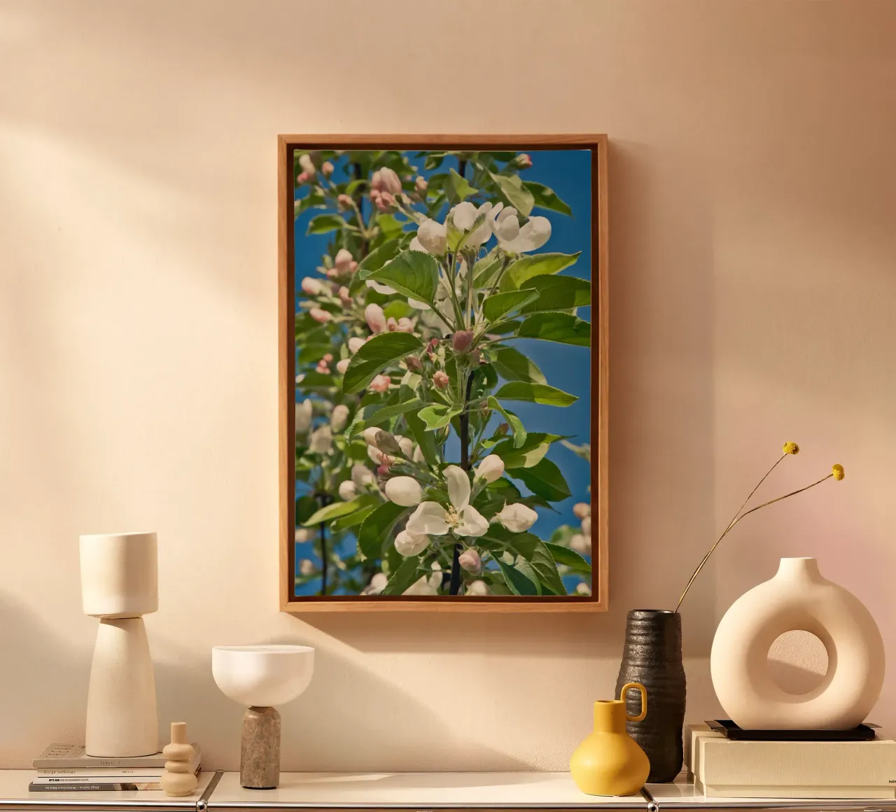Whispers of Spring canvas with Floater frame by PhotoVibe Decor
