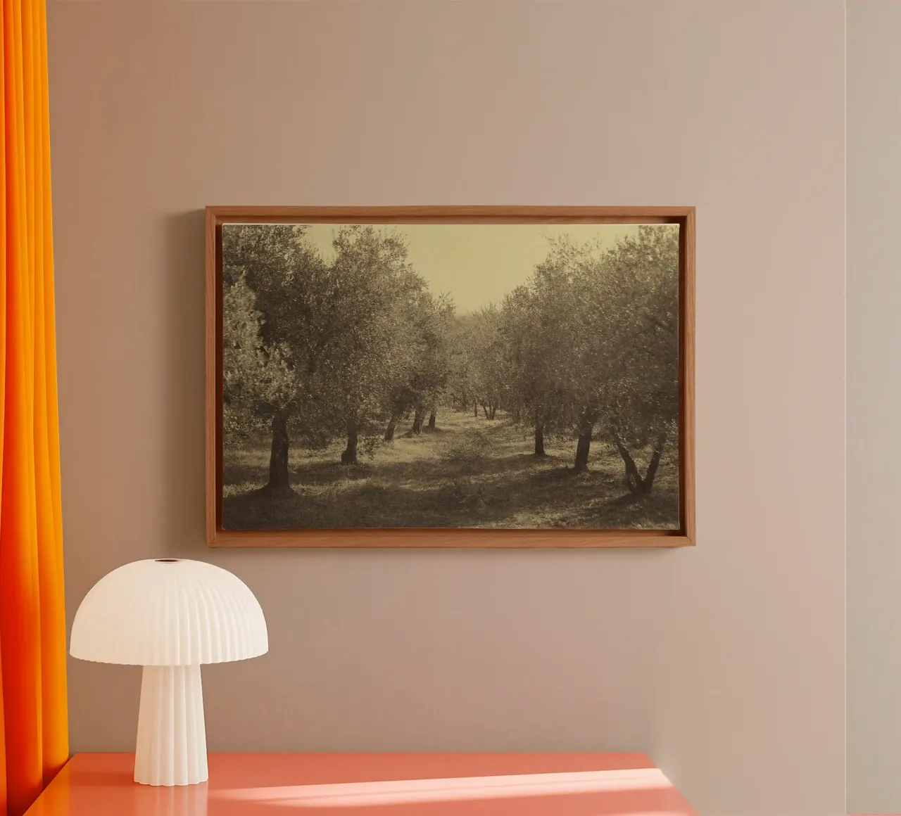 Autunno in Toscana tela con Cornice a cassetta da PhotoVibe Decor