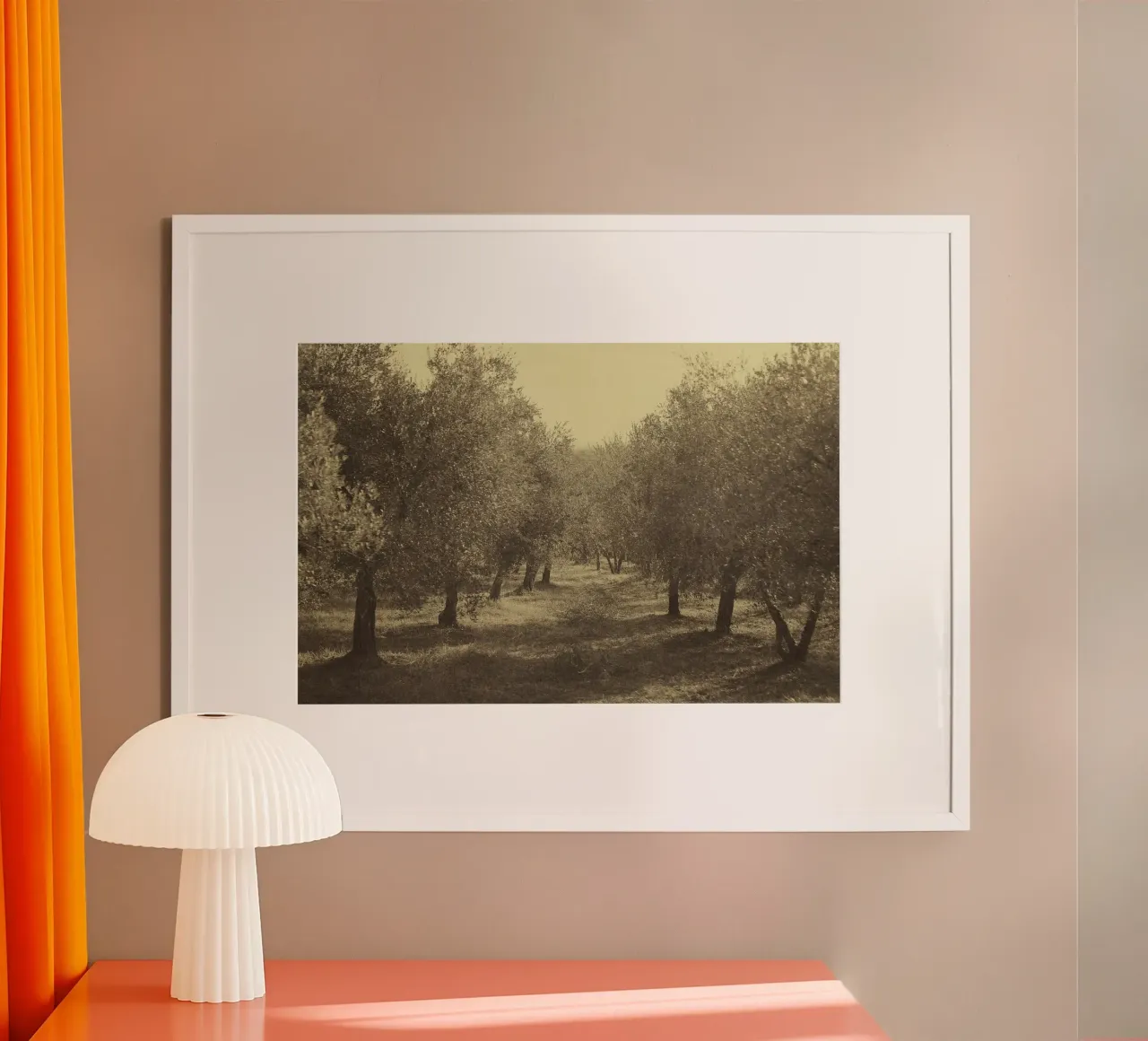 Autunno in Toscana poster con telaio in legno da PhotoVibe Decor