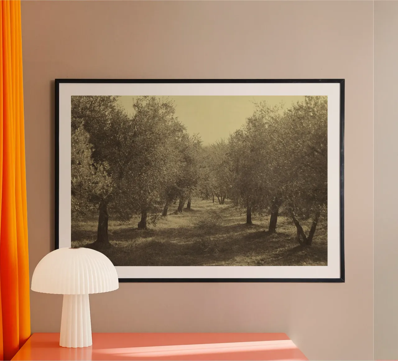 Autunno in Toscana poster con telaio in legno da PhotoVibe Decor