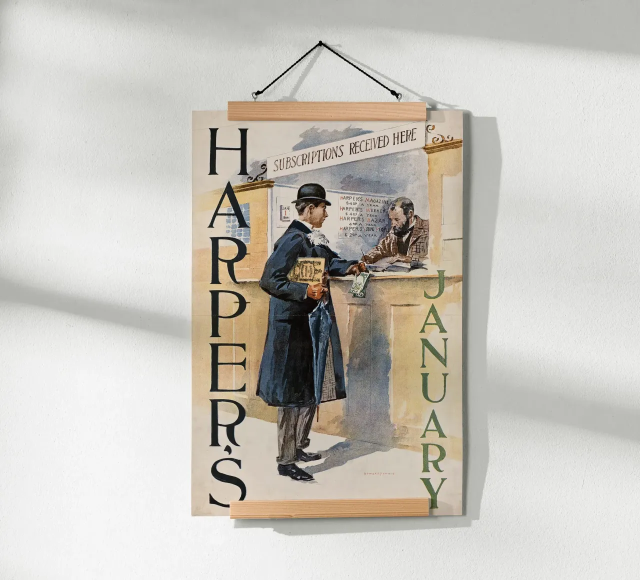 Poster d'epoca, copertina di rivista d'epoca, Harper's poster da Vintage Gems