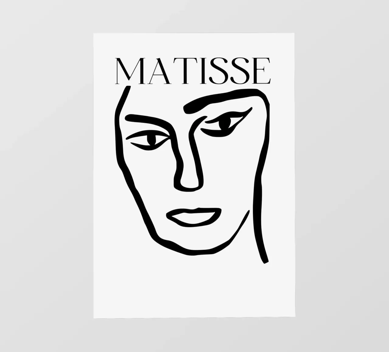 minimalist black line drawing telo in pvc da ramosashop