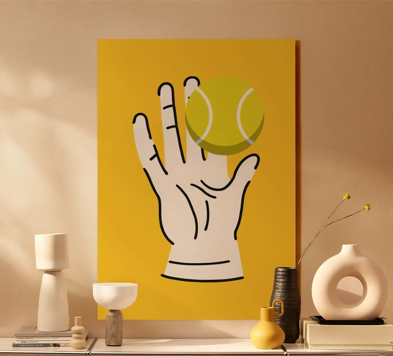hand and the ball acryl van ramosashop