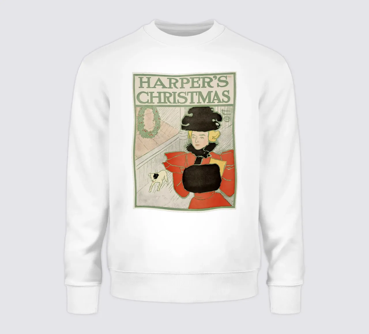 Vintage Poster, Vintage Magazine Cover, Harper's Christmas sweatshirt by Vintage Gems