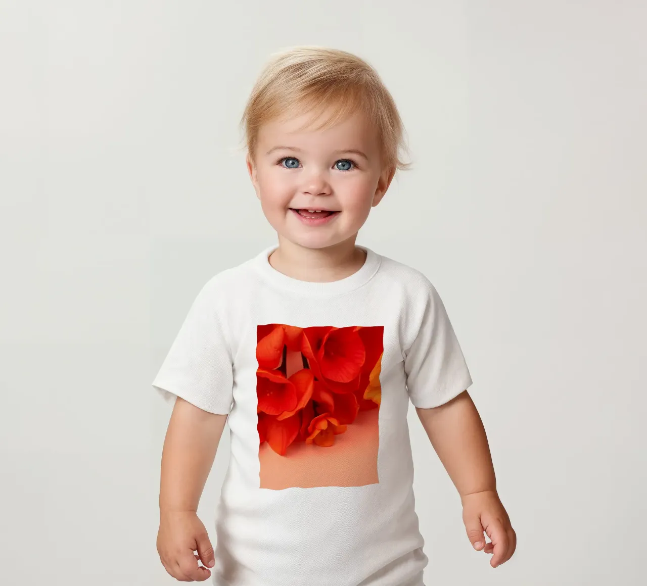 Fiori gialli e arancioni brillanti disposti in modo splendido maglietta neonato da DesignDoodle