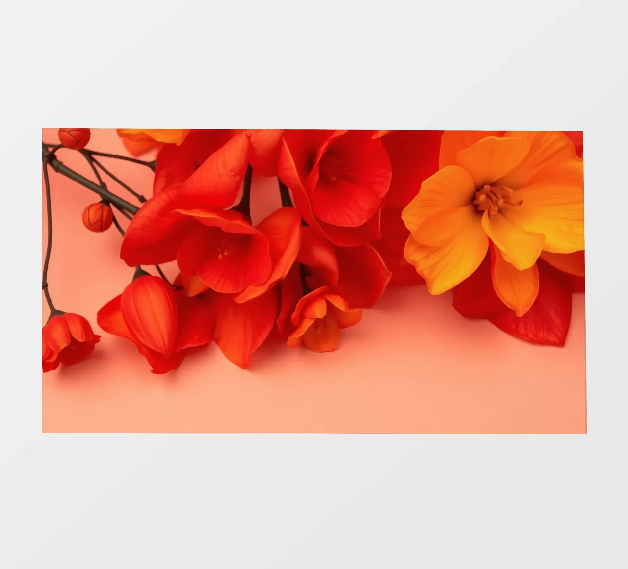 Fiori gialli e arancioni brillanti disposti in modo splendido pellicola backlit da DesignDoodle
