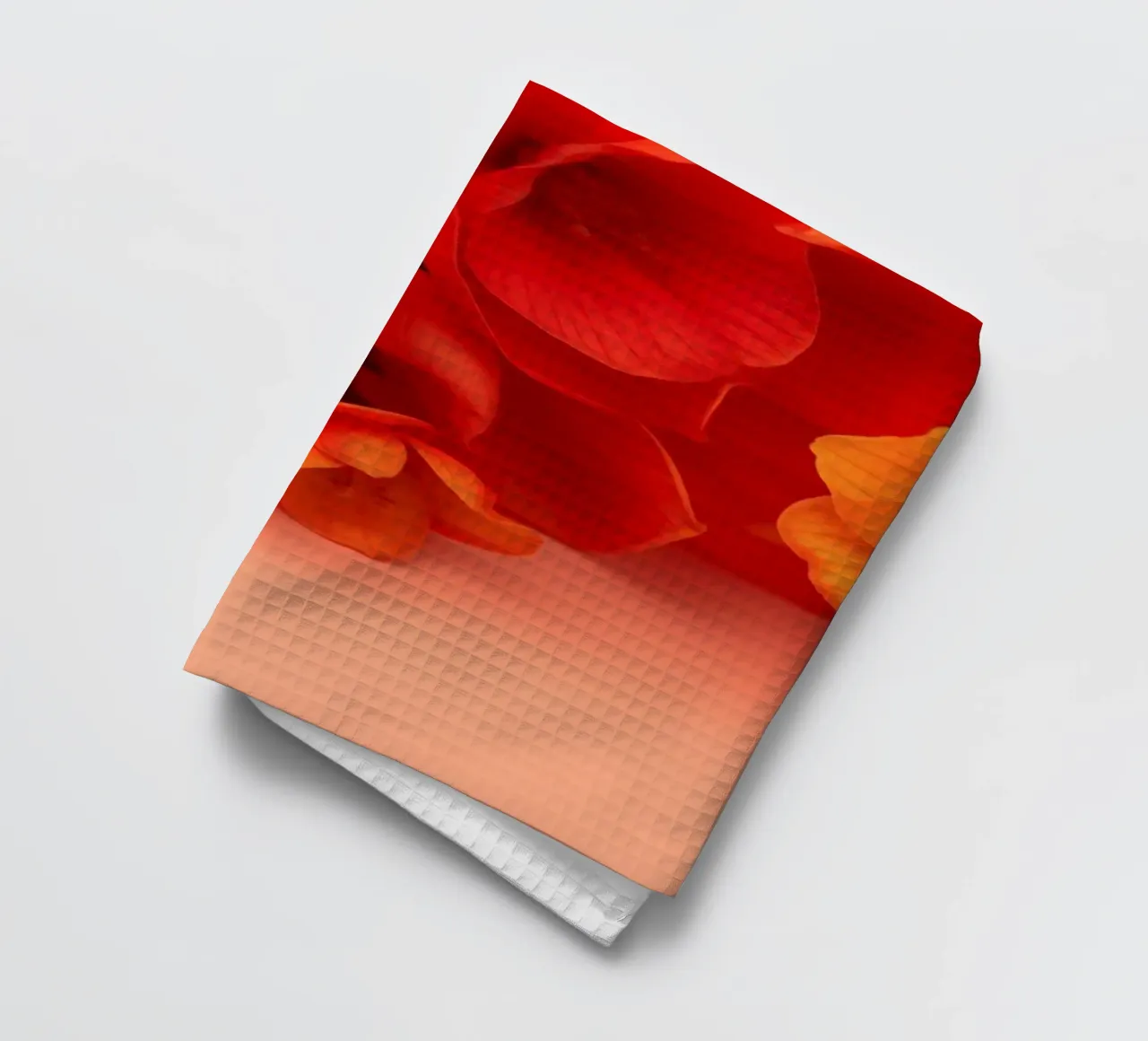 Fiori gialli e arancioni brillanti disposti in modo splendido canovaccio da cucina da DesignDoodle