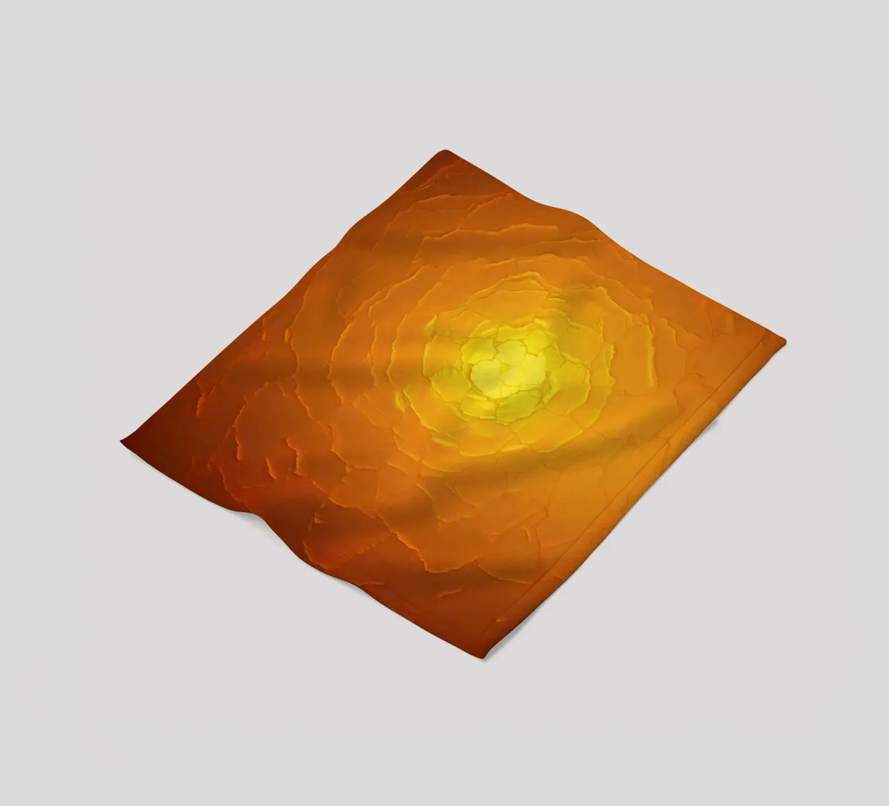 Abstract pattern resembling a warm sun with layered textures fleece blanket by DesignDoodle