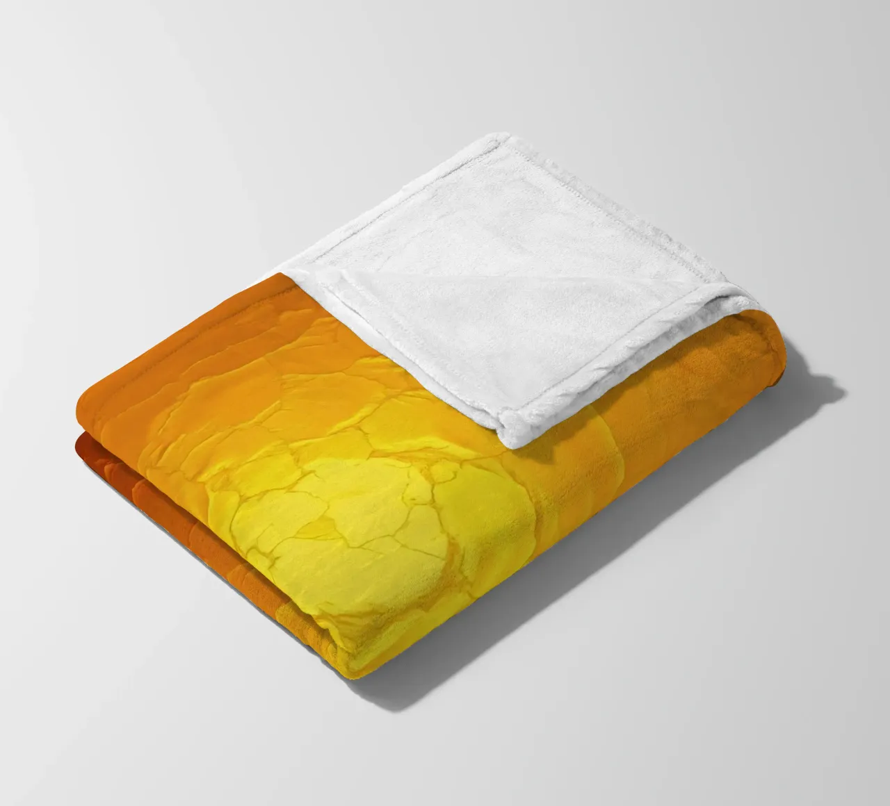 Abstract pattern resembling a warm sun with layered textures fleece blanket by DesignDoodle