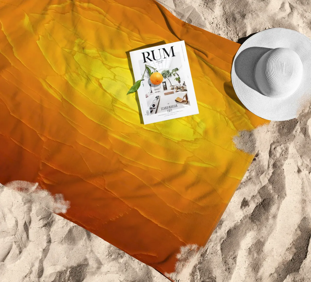 Abstract pattern resembling a warm sun with layered textures beach towel by DesignDoodle