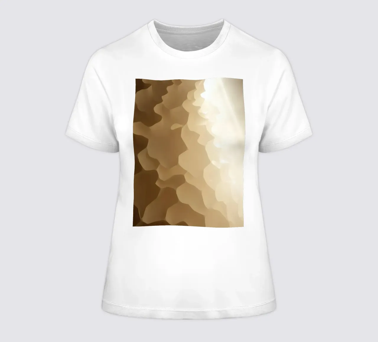 Honeycomb structure illuminated by soft light women's fitted t-shirt by DesignDoodle