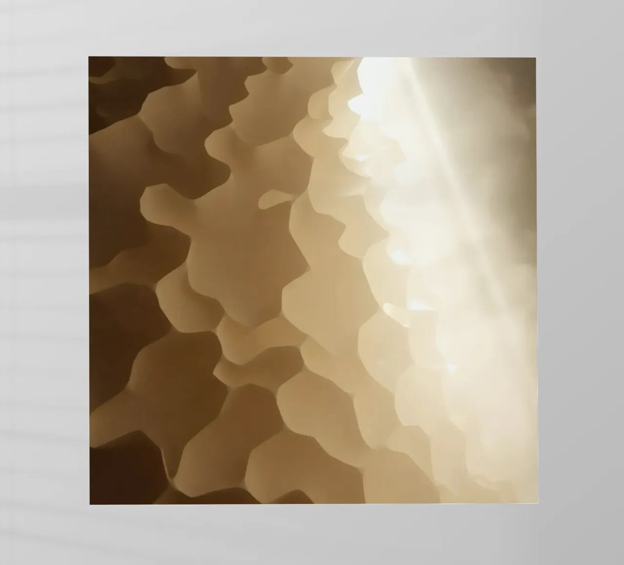 Honeycomb structure illuminated by soft light backlit film by DesignDoodle