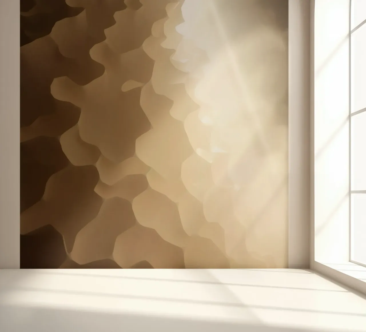 Honeycomb structure illuminated by soft light photo wallpaper by DesignDoodle