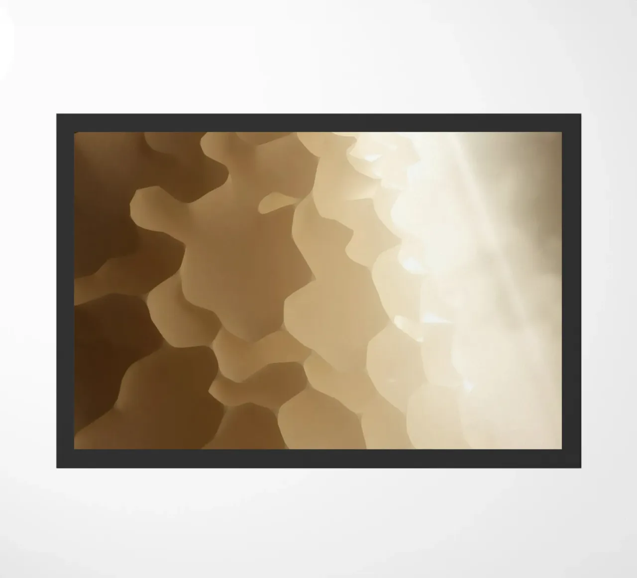 Honeycomb structure illuminated by soft light doormat by DesignDoodle