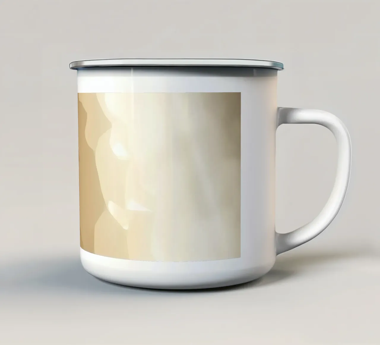Structure en nid d'abeille éclairée par une lumière douce mug en émail de DesignDoodle