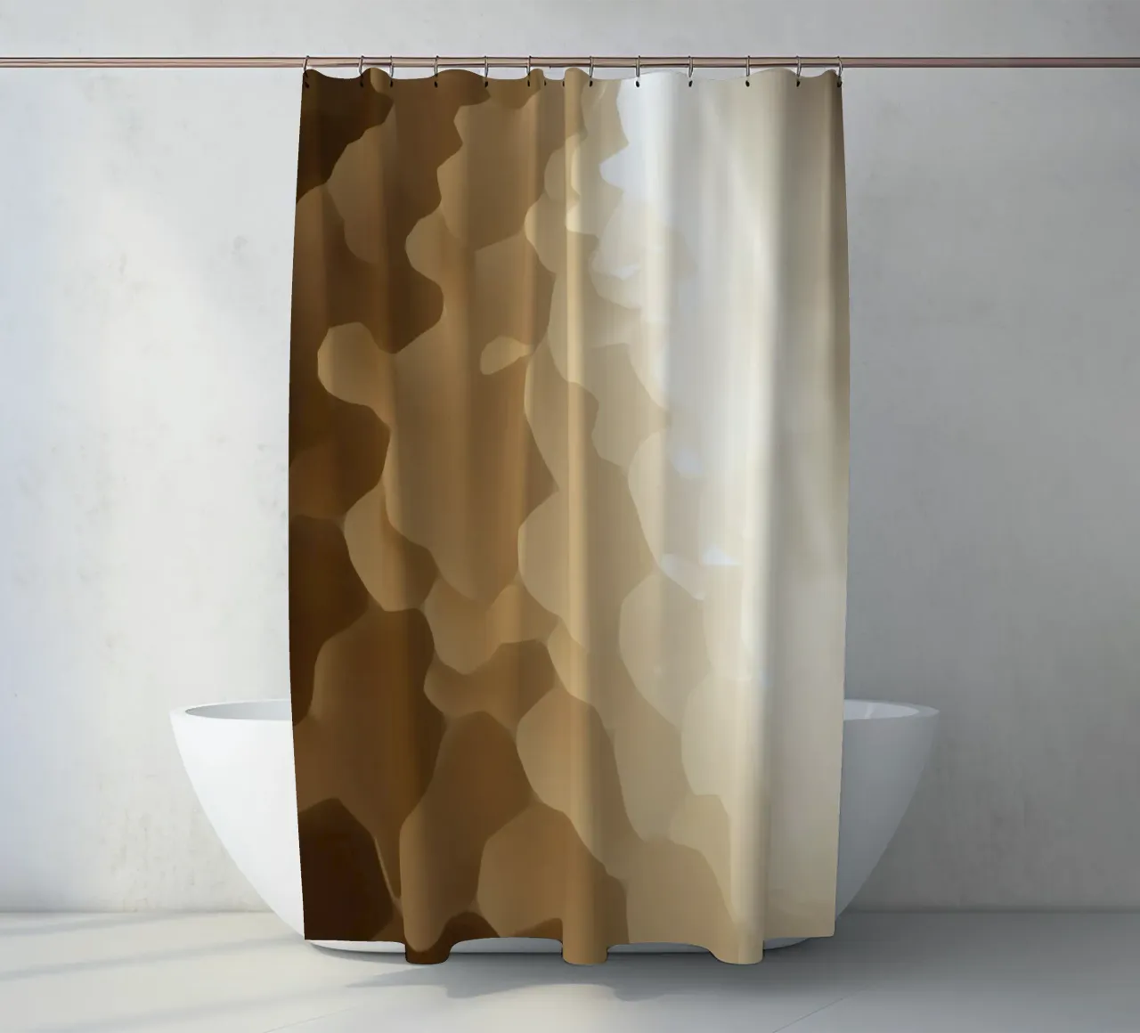 Honeycomb structure illuminated by soft light shower curtain by DesignDoodle