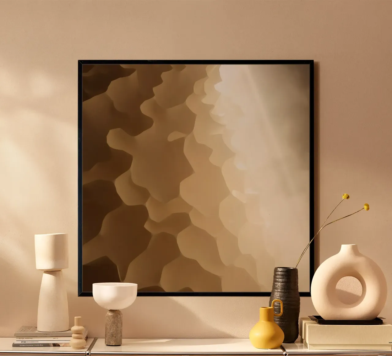 Honeycomb structure illuminated by soft light hahnemühle by DesignDoodle