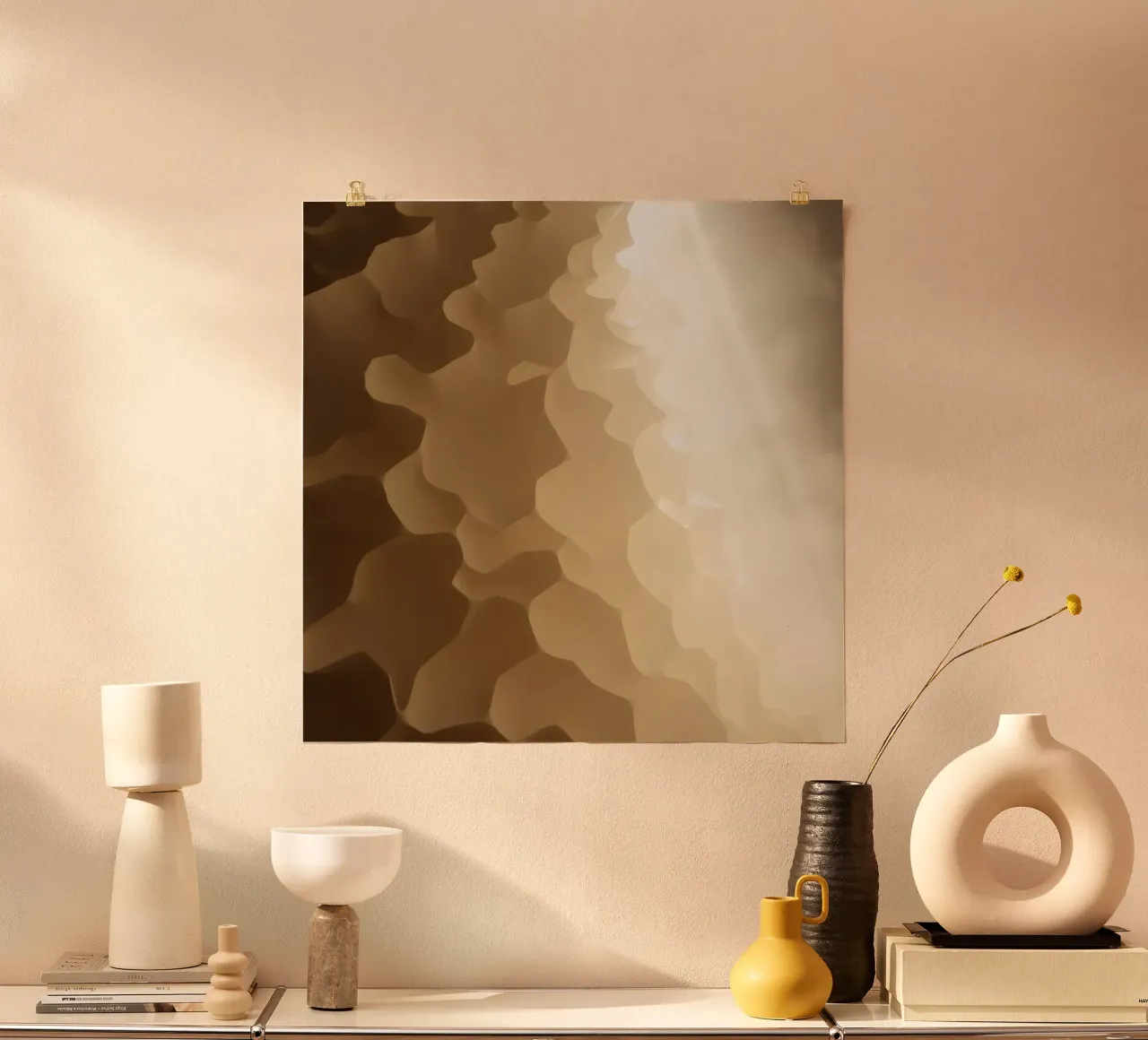 Honeycomb structure illuminated by soft light hahnemühle by DesignDoodle