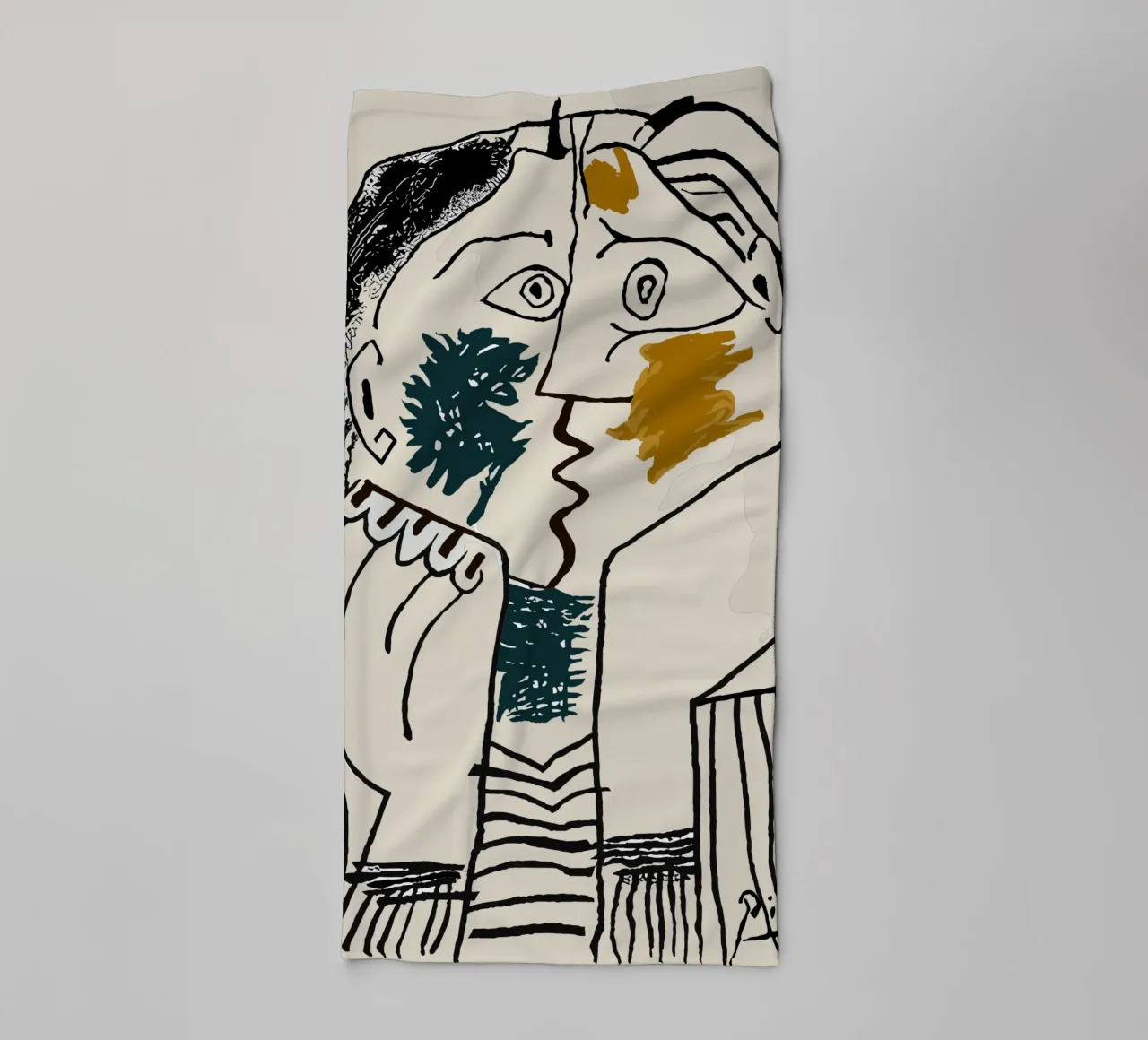 Due in uno - Il mondo delle idee cubiste asciugamano da bagno da Kunst und Kontrast