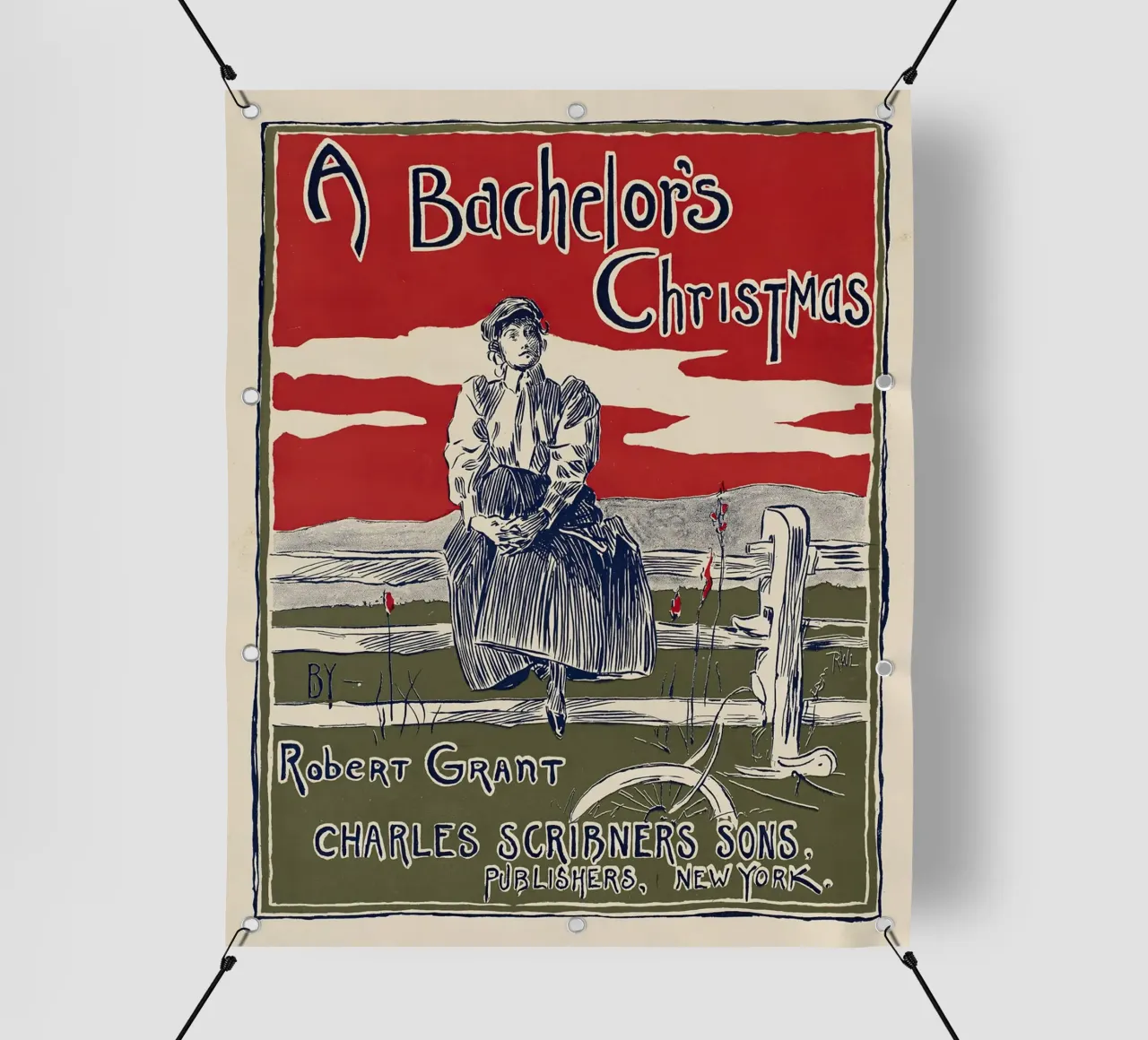 Poster d'epoca, Un Natale da scapolo telo in pvc da Vintage Gems