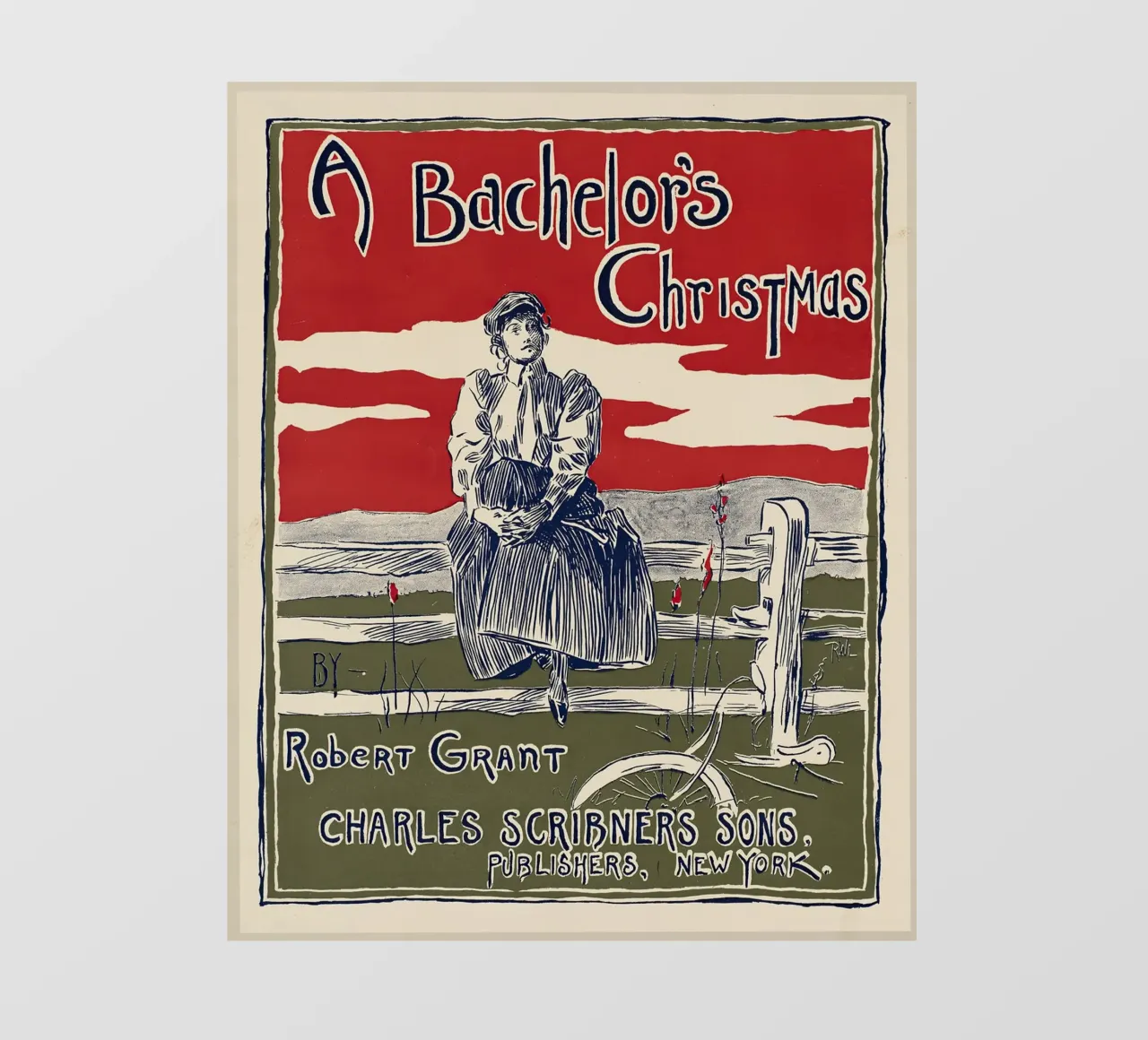 Poster d'epoca, Un Natale da scapolo telo in pvc da Vintage Gems