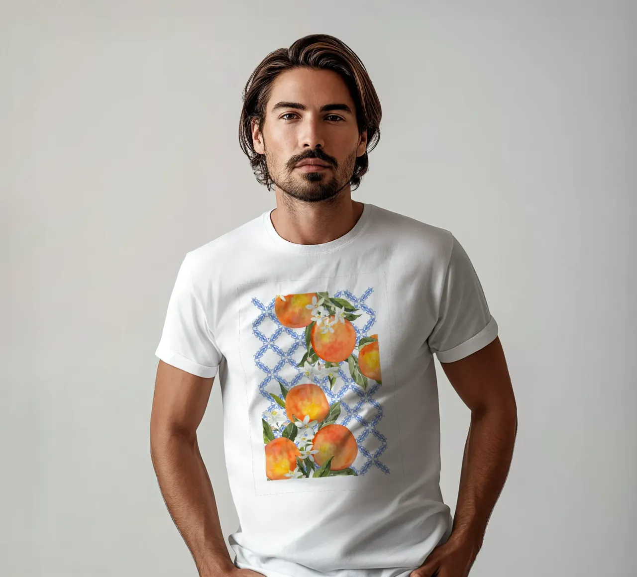 Orange Poster, Fruit Wall Art, Italian Poster, Italy Print t-shirt by Bella Studio