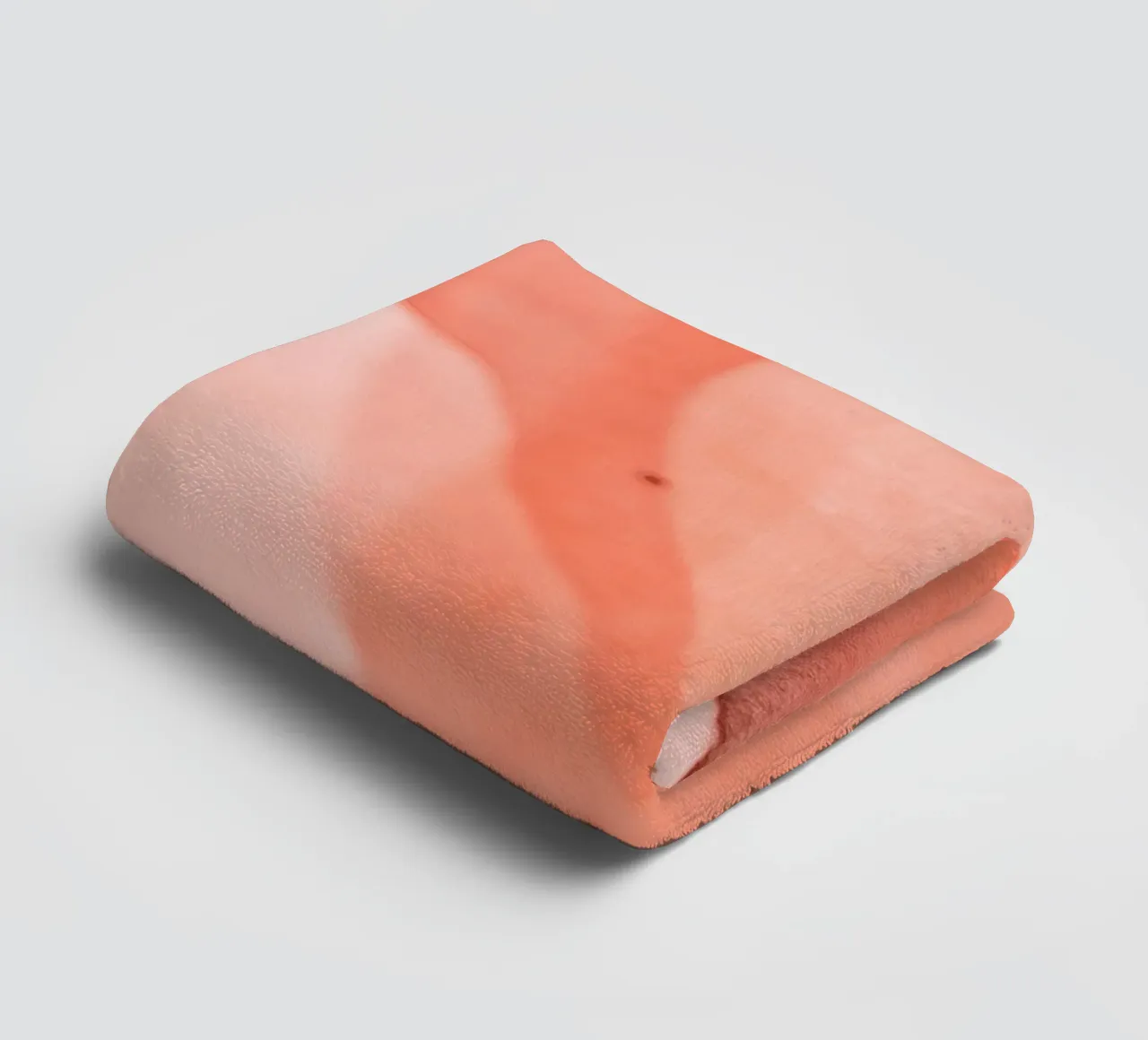 Abstract artwork flowing pink and coral hues blending softly towel by DesignDoodle