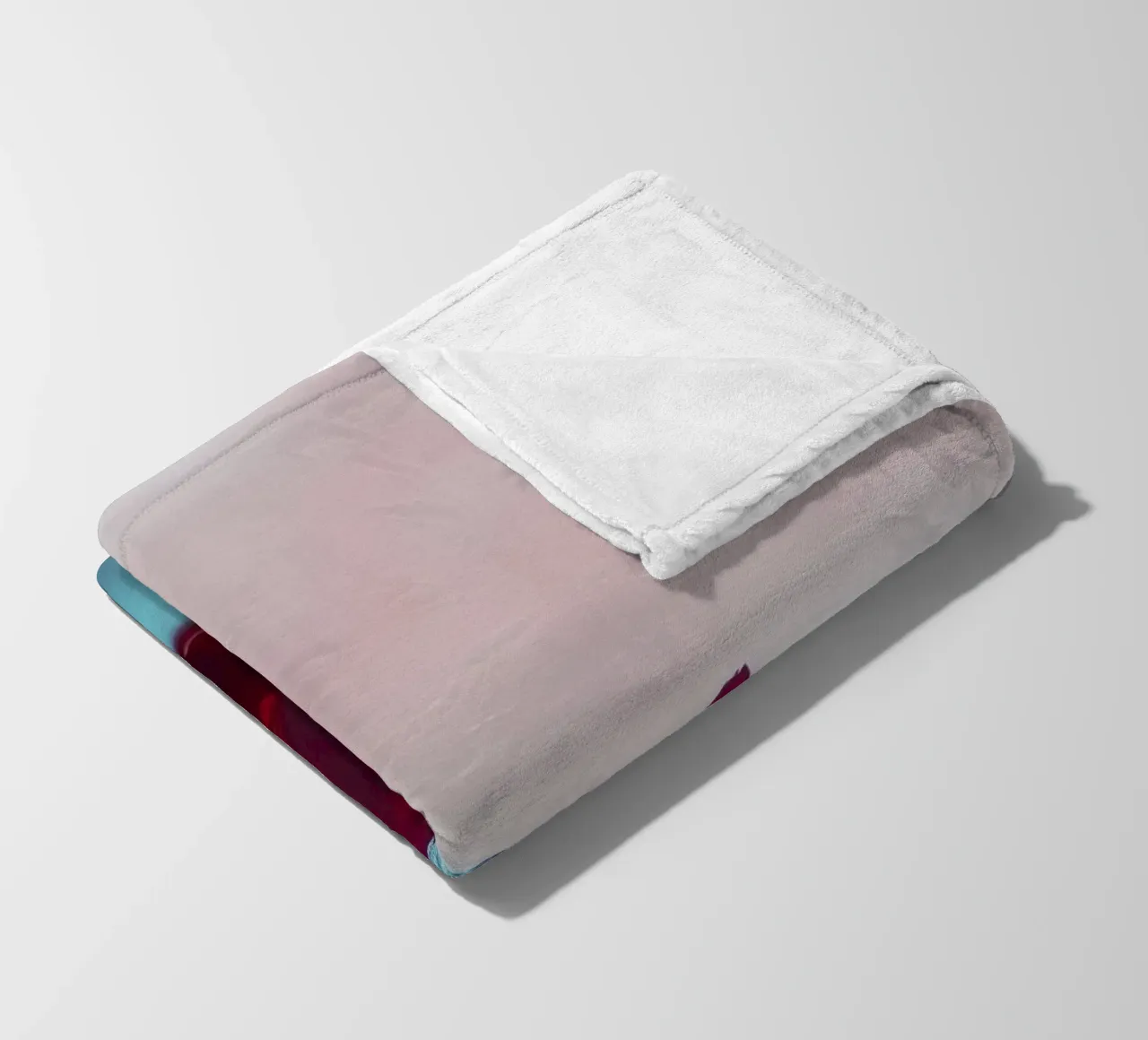 Bright red gelatin cubes scattered on a soft surface fleece blanket by DesignDoodle