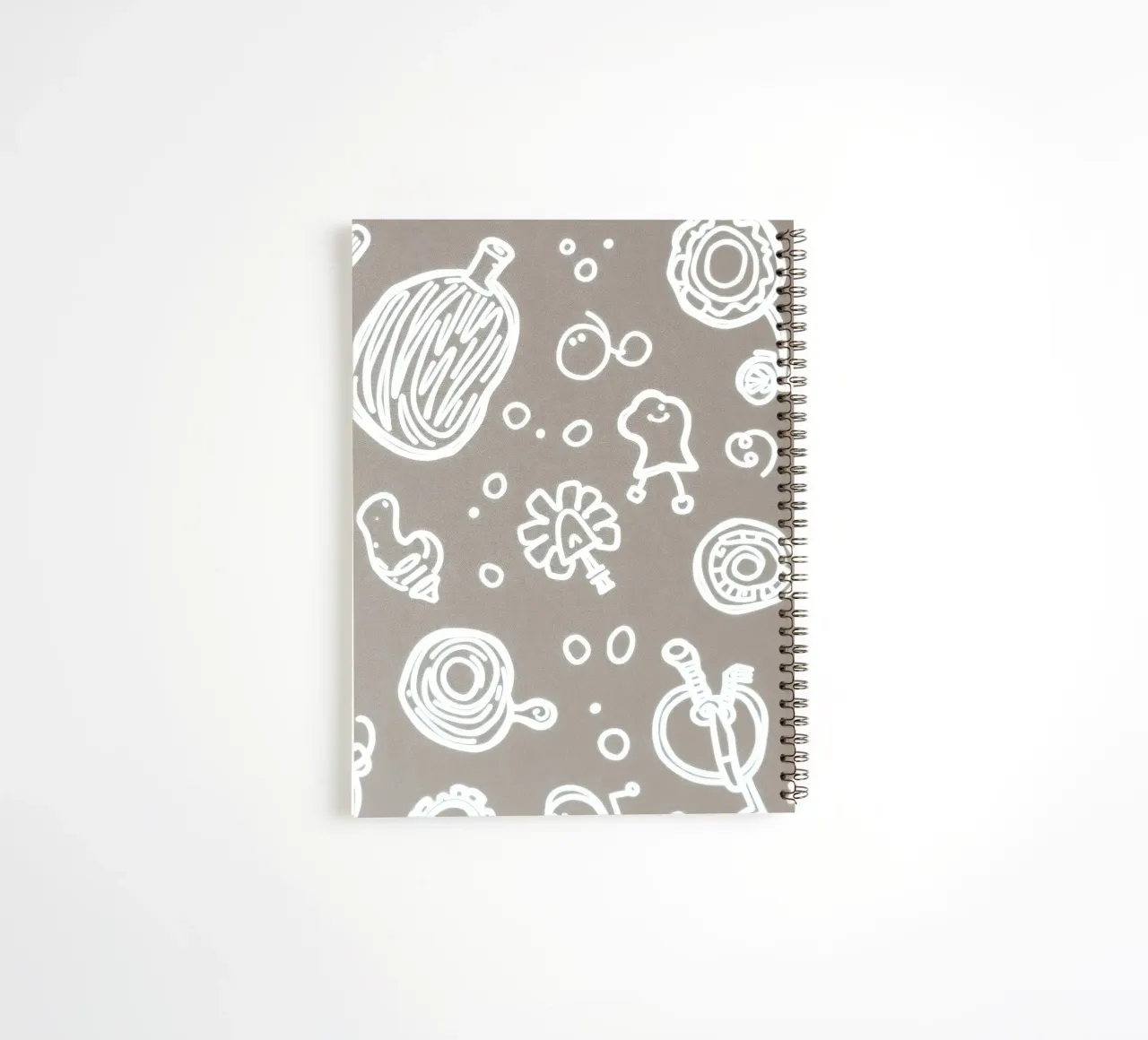 Fun doodle patterns featuring playful sketches of everyday spiral notebook by DesignDoodle