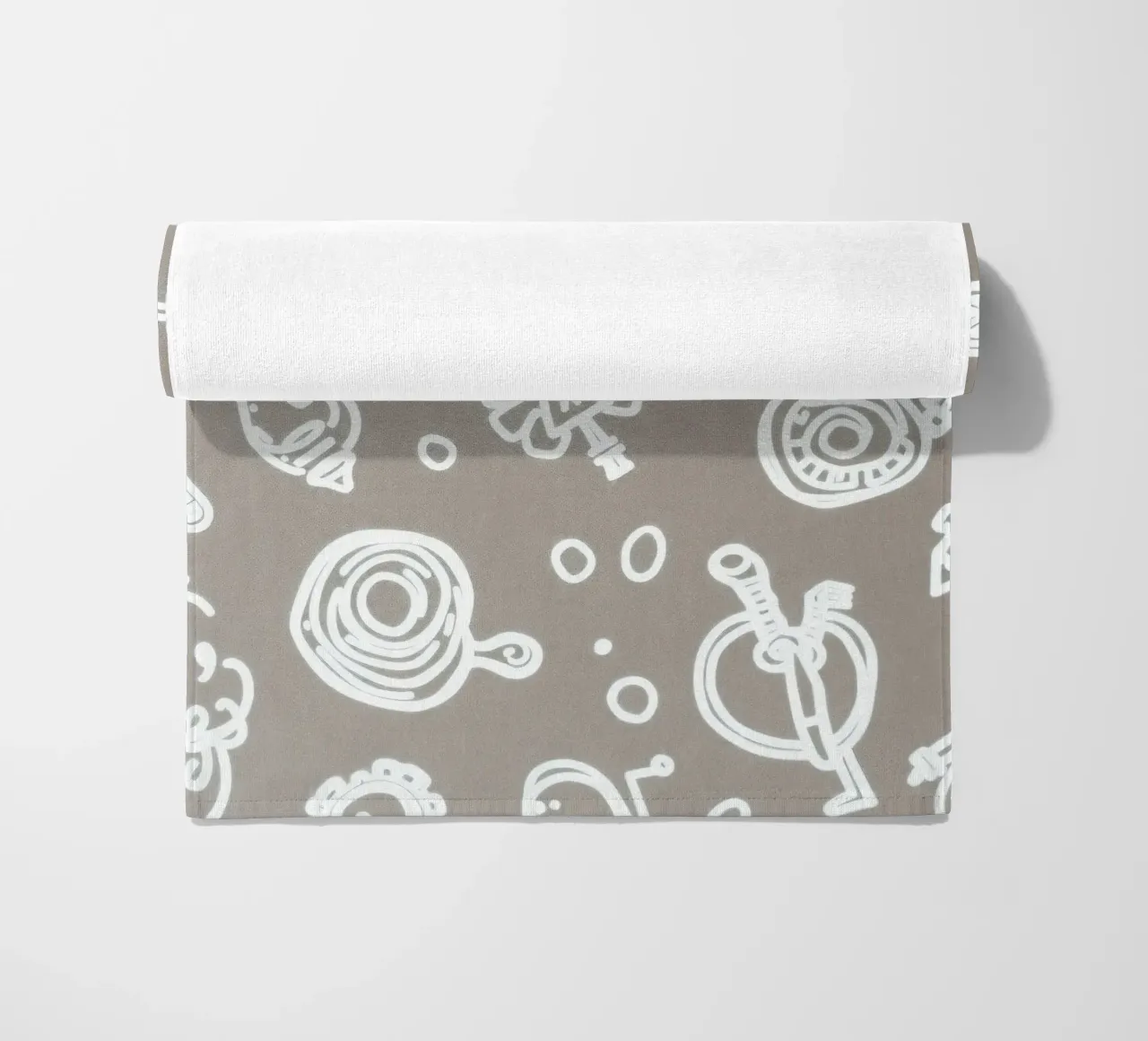 Fun doodle patterns featuring playful sketches of everyday beach towel by DesignDoodle
