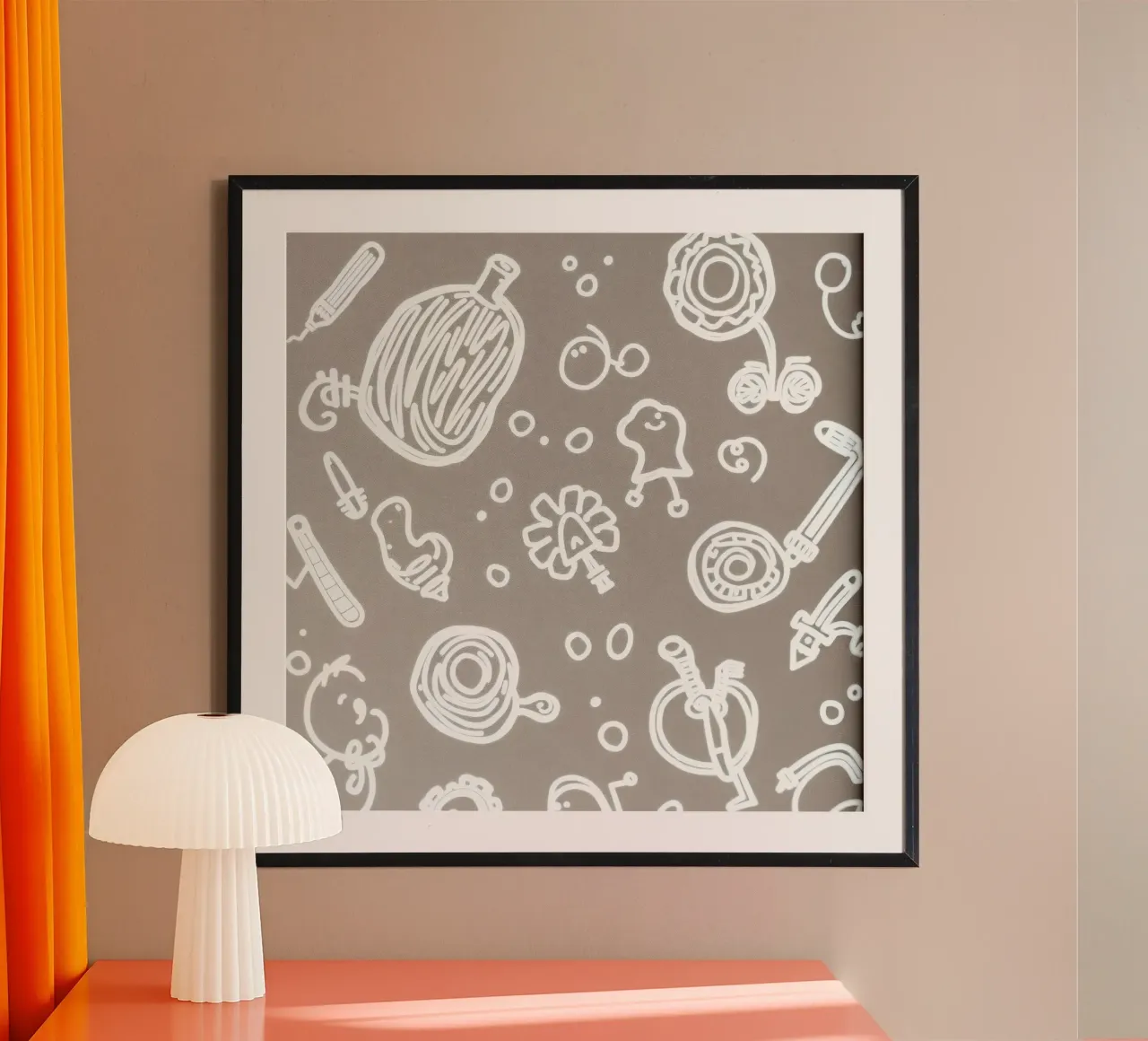Fun doodle patterns featuring playful sketches of everyday hahnemühle by DesignDoodle