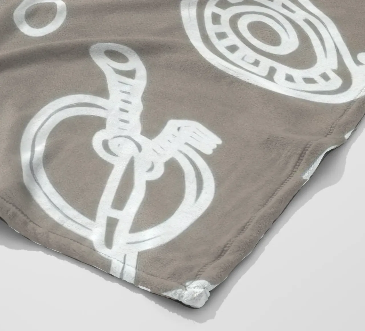 Fun doodle patterns featuring playful sketches of everyday fleece blanket by DesignDoodle