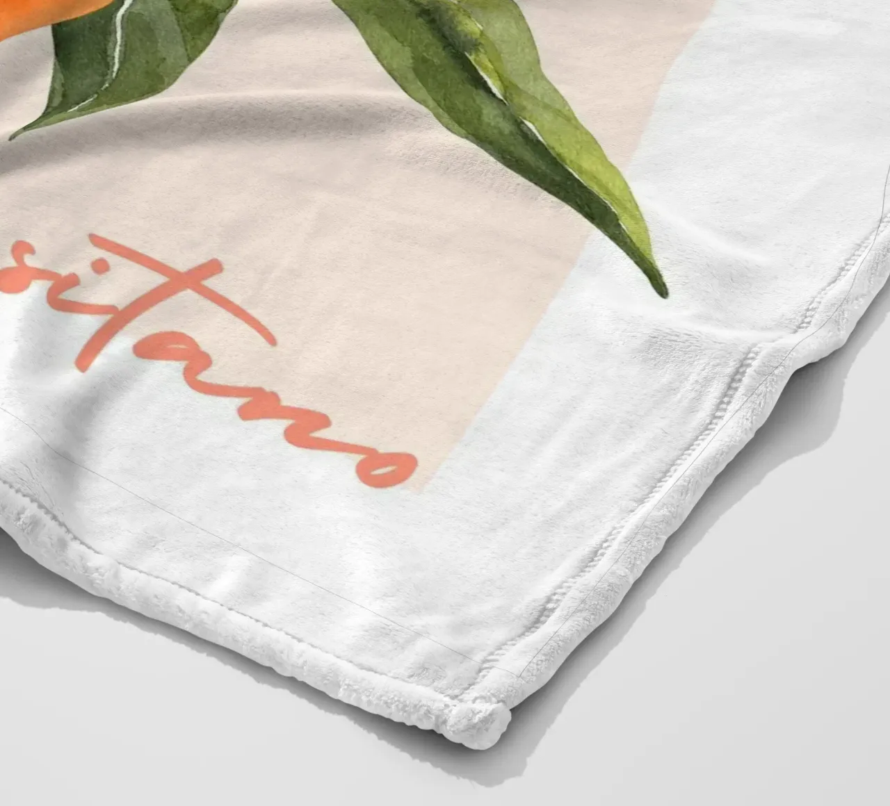 Poster Positano, arte da parete Italia, stampa frutta arancione coperta in pile da Bella Studio