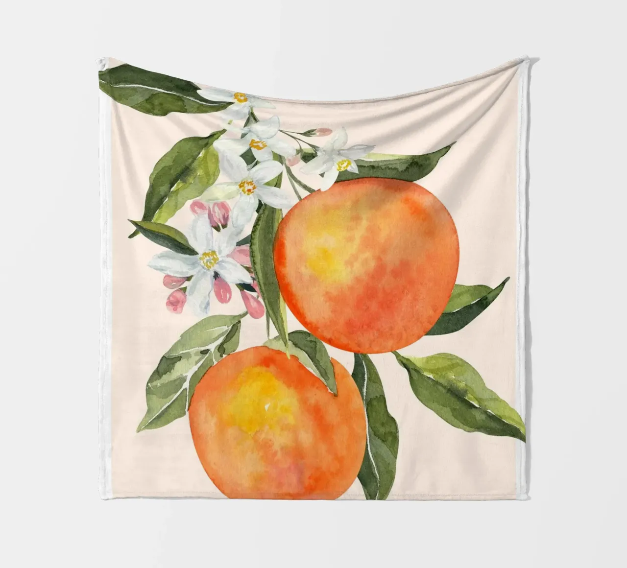 Poster Positano, arte da parete Italia, stampa frutta arancione coperta in pile da Bella Studio