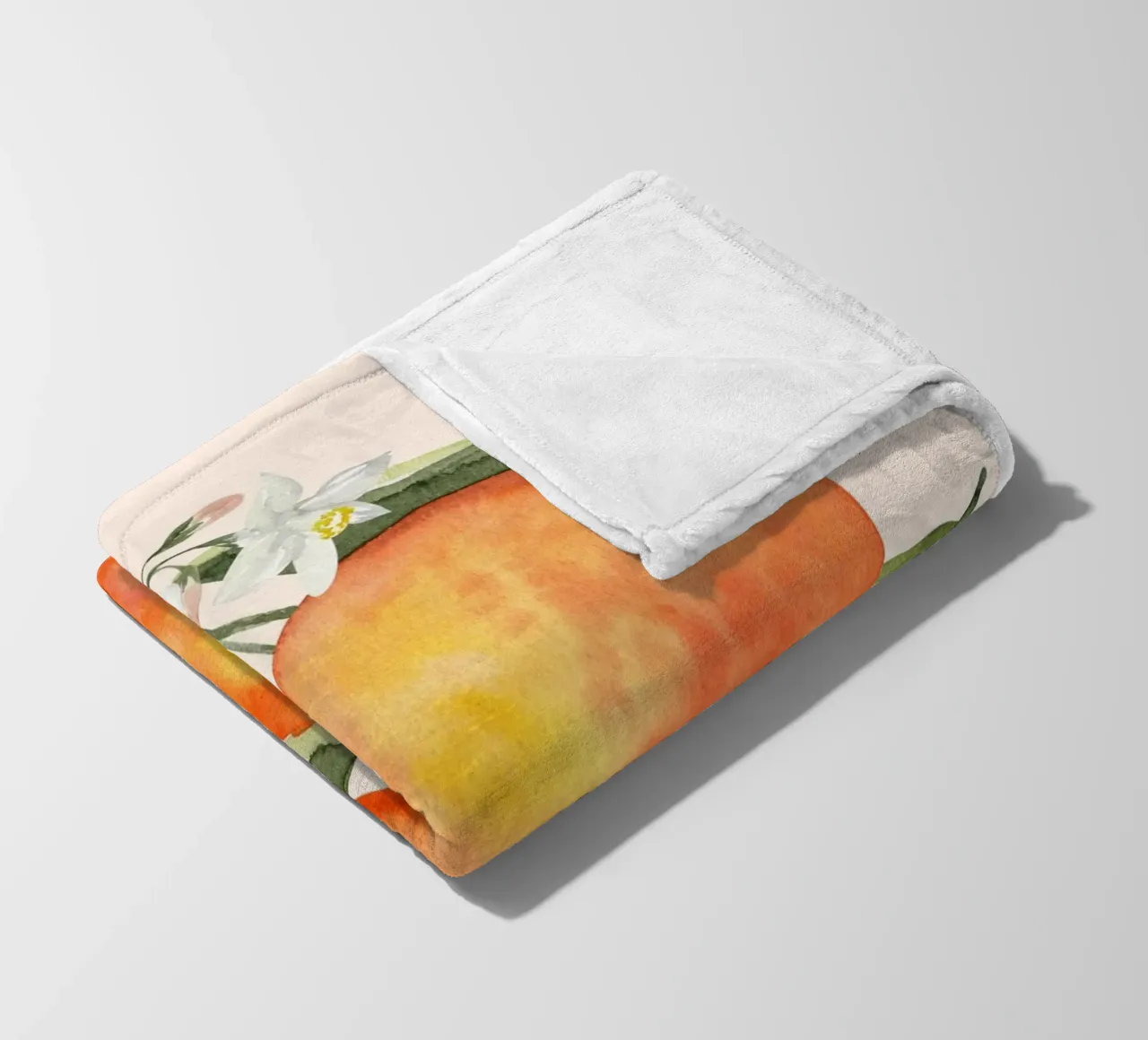 Poster Positano, arte da parete Italia, stampa frutta arancione coperta in pile da Bella Studio