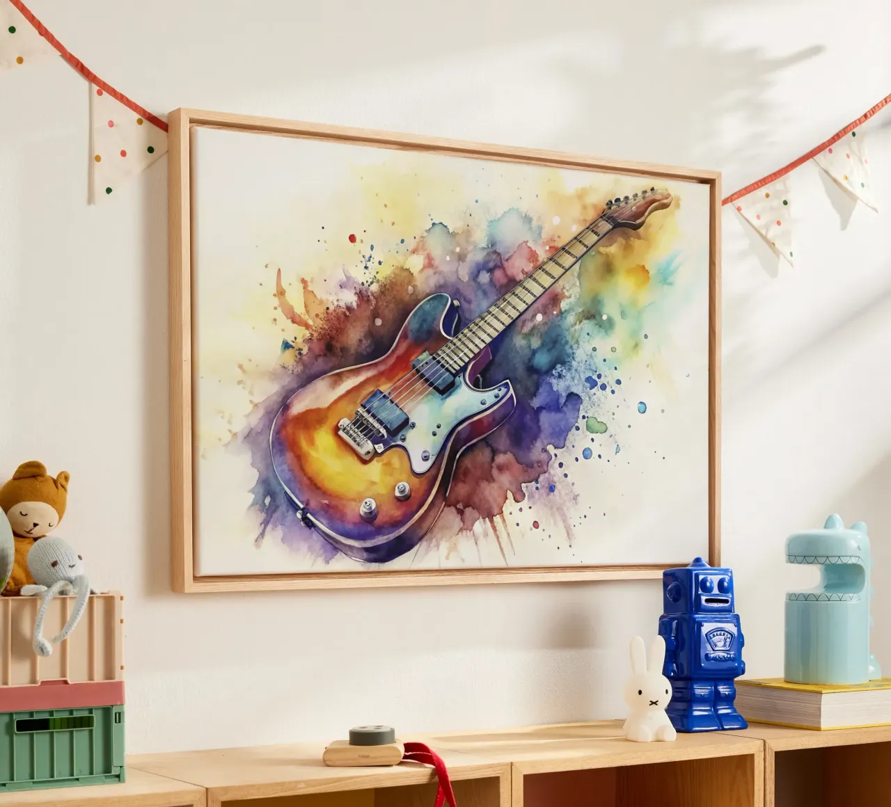 Guitarra eléctrica lienzo de 🎁 ARTVI-SHOP