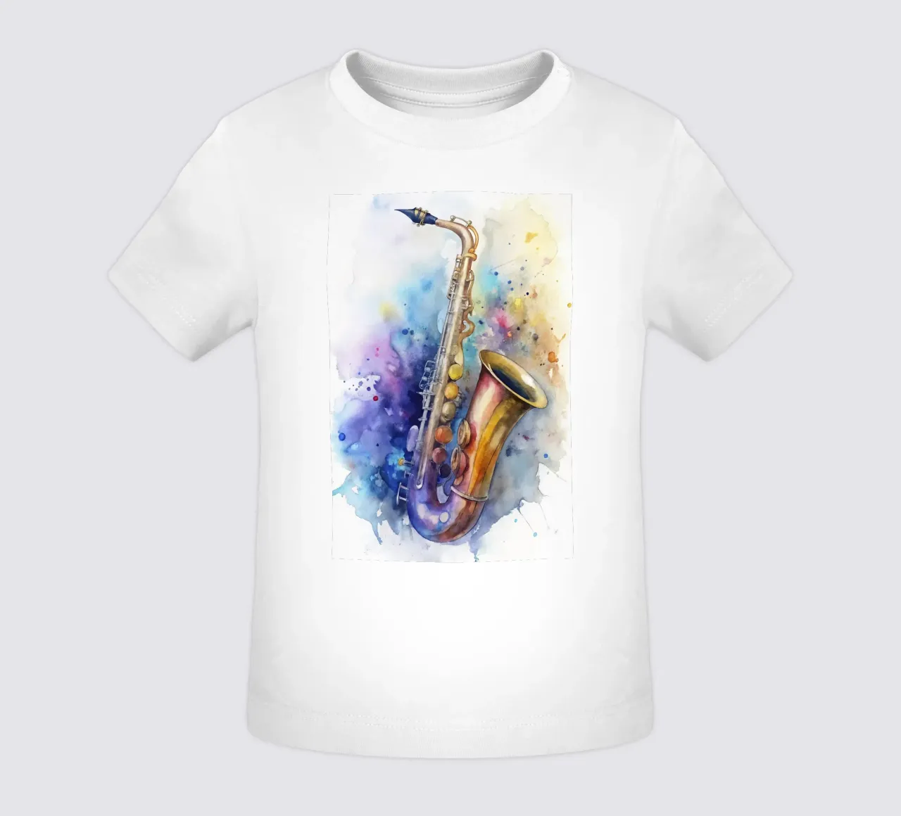 Saxophone in watercolor maglietta neonato da 🎁 ARTVI-SHOP