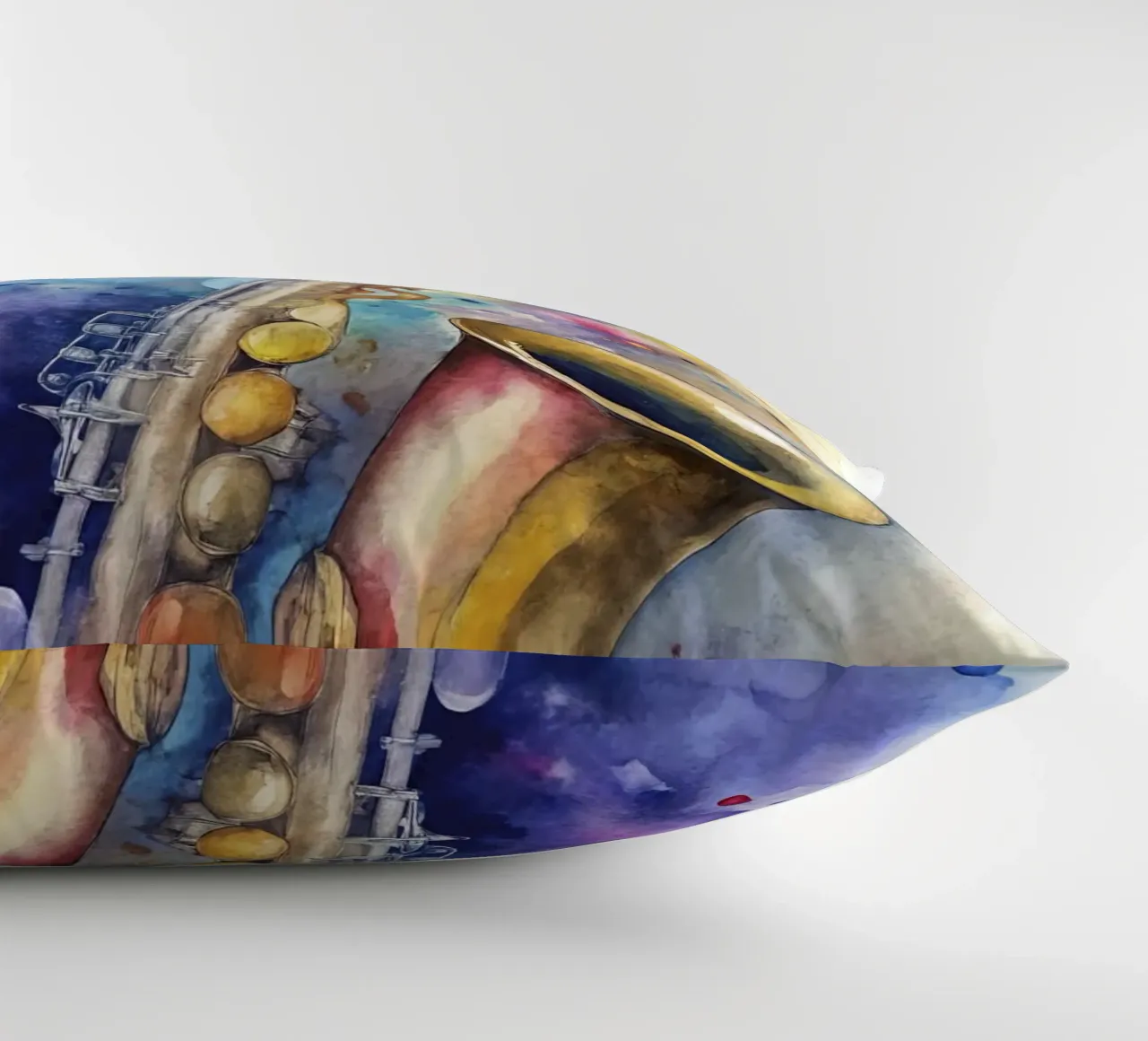 Saxophone in watercolor cuscino da 🎁 ARTVI-SHOP