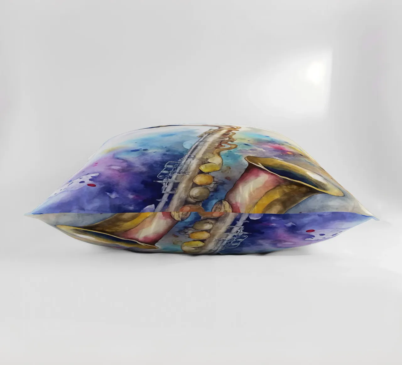 Saxophone in watercolor cuscino da 🎁 ARTVI-SHOP