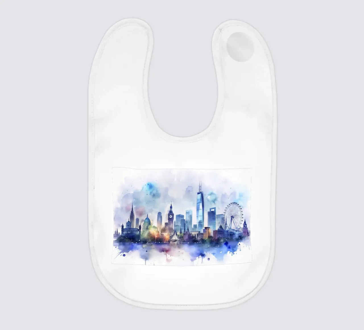 Lo skyline di Londra in acquerello bavaglino da ARTVI-SHOP