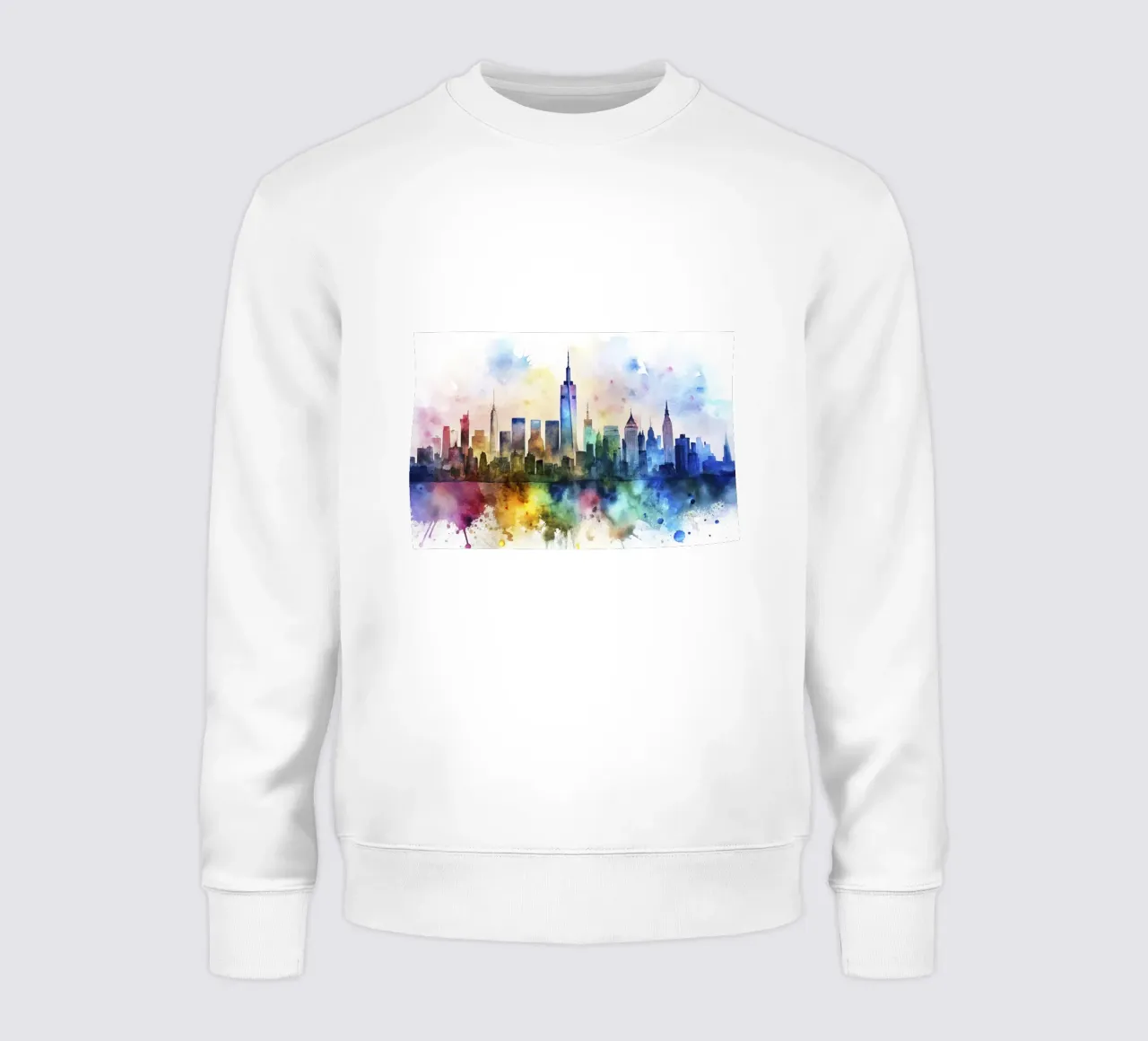 Lo skyline di New York in acquerello felpa da ARTVI-SHOP