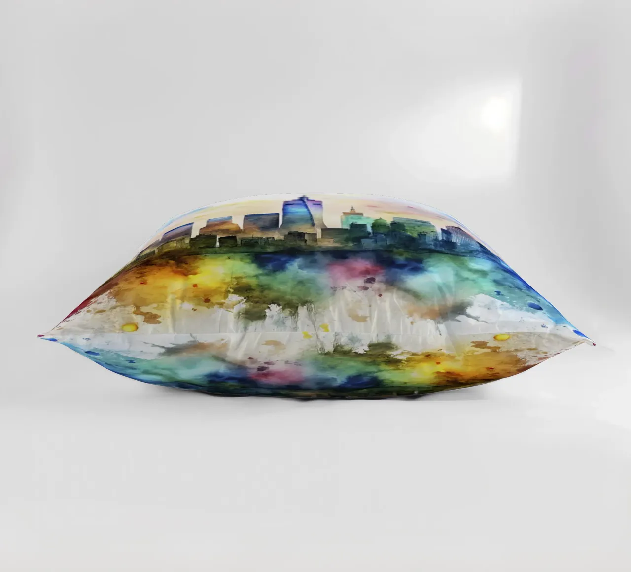 Lo skyline di New York in acquerello cuscino da ARTVI-SHOP