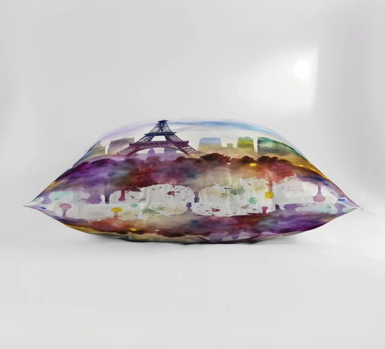 Lo skyline di Parigi in acquerello cuscino da 🎁 ARTVI-SHOP