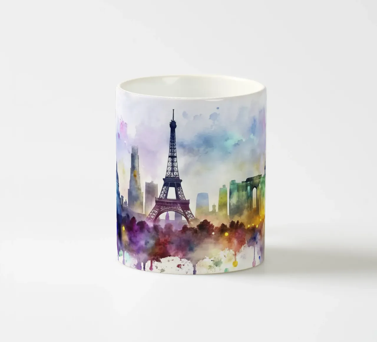 Lo skyline di Parigi in acquerello tazza in ceramica da ARTVI-SHOP